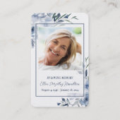 In Loving Memoryフォトメモリアル祈りの言葉カード 名刺 (正面)