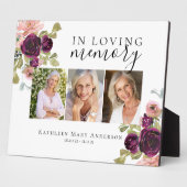 In Loving Memoryフローラフォトメモリアル フォトプラーク (側面)