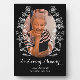 In Loving Memoryフローラ記念カスタム写真 フォトプラーク