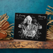 In Loving Memoryフローラ記念カスタム写真 フォトプラーク (側面)