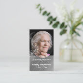 In Loving Memoryメモリアル写真祈りの言葉カード 名刺 (スタンド正面)