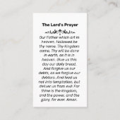 In Loving Memoryメモリアル写真祈りの言葉カード 名刺 (裏面)