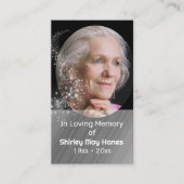 In Loving Memoryメモリアル写真祈りの言葉カード 名刺 (正面)
