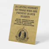 In Loving Memoryヴィンテージゴシック記念碑 台座サイン (正面)