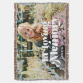 In Loving Memoryヴィンテージレトロ記念写真 スローブランケット (正面縦)