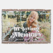 In Loving Memoryヴィンテージレトロ記念写真 スローブランケット (正面)