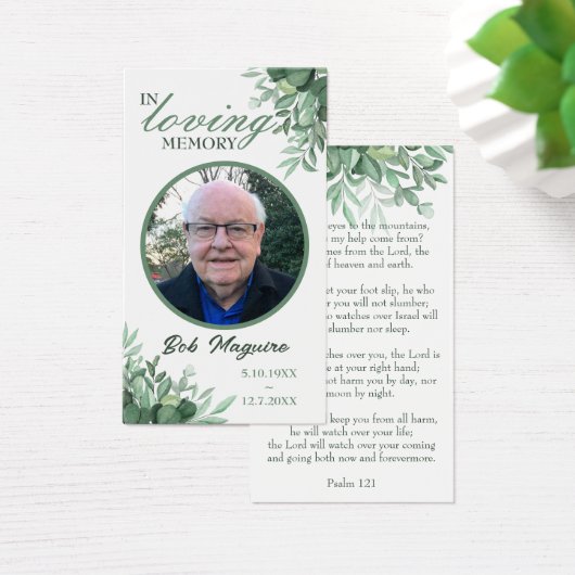 In Loving Memory写真の葬儀カード (デスク)
