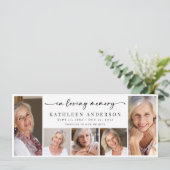 In Loving Memory写真コラージュ記念ありがとう 案内状 (スタンド正面)