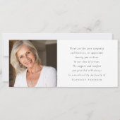 In Loving Memory写真コラージュ記念ありがとう 案内状 (裏面)