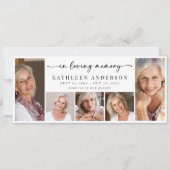 In Loving Memory写真コラージュ記念ありがとう 案内状 (正面)