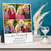 In Loving Memory写真コラージュ記念記念キープサケ フォトプラーク (側面)