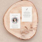 In Loving Memory写真フローラメモリアル祈りの言葉カード 名刺