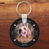 In Loving Memory写真ペット記念碑 – 黒 キーホルダー (正面)