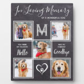 In Loving Memory写真ユニークコラージュ犬メモリアル フォトプラーク (正面)