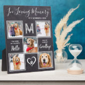 In Loving Memory写真ユニークコラージュ犬メモリアル フォトプラーク (側面)