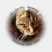 In Loving Memory写真名Cat Dog Pet Round メタルオーナメント (裏面)