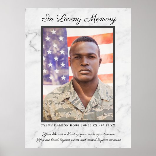 In Loving Memory写真引用文葬儀記念 ポスター (正面)