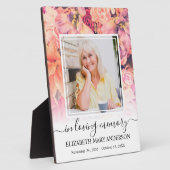 In Loving Memory写真明るいフローラメモリアル フォトプラーク (側面)