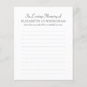 In Loving Memory写真葬儀出席カード (正面)