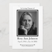 In Loving Memory写真葬儀招待状 招待状 (正面/裏面)