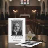 In Loving Memory写真葬儀招待状 招待状