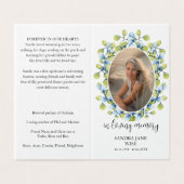 In Loving Memory写真葬儀祈りの言葉カード (外部フラット)