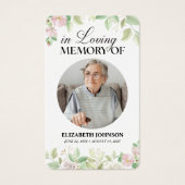 In Loving Memory写真葬儀祈りの言葉カード (正面)