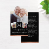 In Loving Memory写真葬儀祈りの言葉カード (デスク)
