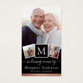 In Loving Memory写真葬儀祈りの言葉カード (正面)