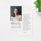 In Loving Memory写真葬儀祈りの言葉カード (デスク)