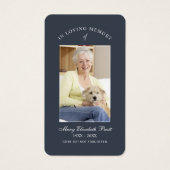 In Loving Memory写真葬儀祈りの言葉カード (正面)