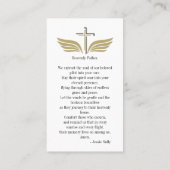 In Loving Memory写真葬儀記念祈りの言葉 名刺 (裏面)