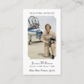 In Loving Memory写真葬儀記念祈りの言葉 名刺 (正面)