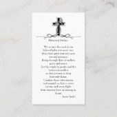 In Loving Memory写真葬儀記念祈りの言葉 名刺 (裏面)