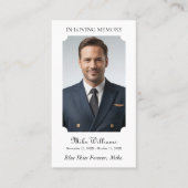 In Loving Memory写真葬儀記念祈りの言葉 名刺 (正面)