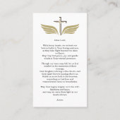 In Loving Memory写真葬儀記念祈りの言葉 名刺 (裏面)