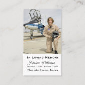 In Loving Memory写真葬儀記念祈りの言葉 名刺 (正面)