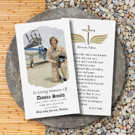 In Loving Memory写真葬儀記念祈りの言葉 名刺