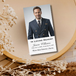 In Loving Memory写真葬儀記念祈りの言葉 名刺