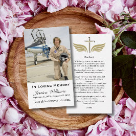 In Loving Memory写真葬儀記念祈りの言葉 名刺