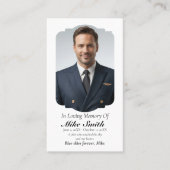 In Loving Memory写真葬儀記念祈りの言葉 名刺 (正面)