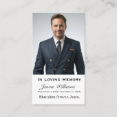 In Loving Memory写真葬儀記念祈りの言葉 名刺 (正面)