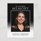 In Loving Memory写真葬儀/メモリアル・サンキュー ポストカード (正面)