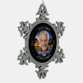 In Loving Memory写真記念キープサケ スノーフレークピューターオーナメント (左)