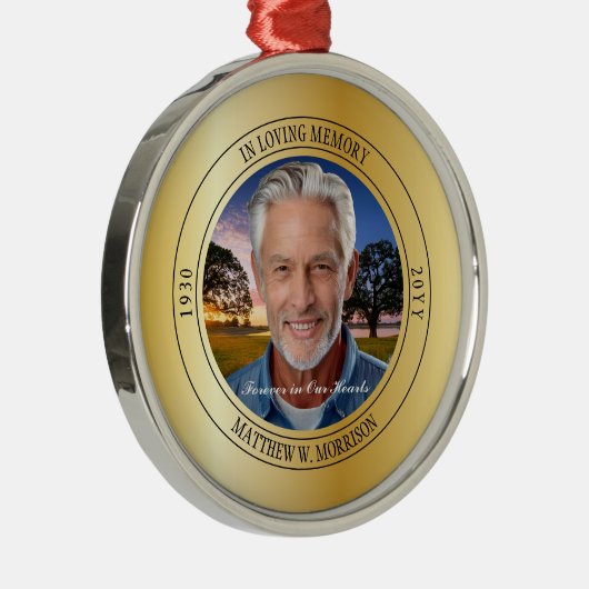 In Loving Memory写真記念キープサケ メタルオーナメント (右)