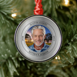 In Loving Memory写真記念キープサケ メタルオーナメント