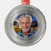 In Loving Memory写真記念キープサケ メタルオーナメント (正面)