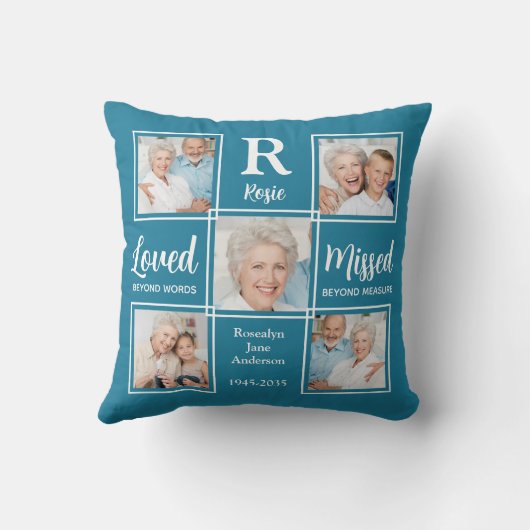 In Loving Memory写真記念 クッション (裏面)