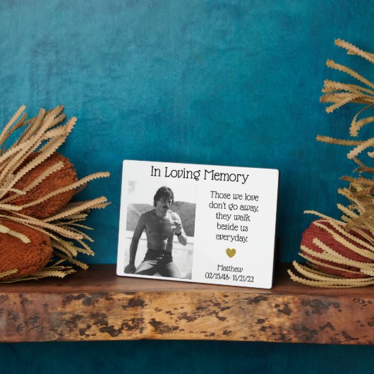 In Loving Memory写真追悼メモリアル フォトプラーク (側面)
