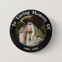 In Loving Memory写真追悼メモリアル 缶バッジ